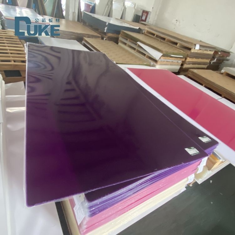 UV chặn màu tím nhìn qua bóng mịn Solid Perspex Bảng cho biển báo