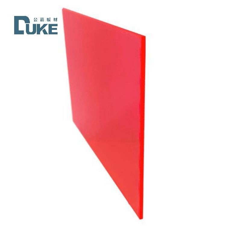 Kháng tia cực tím Fluorescent Transparent Đỏ / Hồng Cast Acrylic Perspex Sheet Cho Quảng cáo
