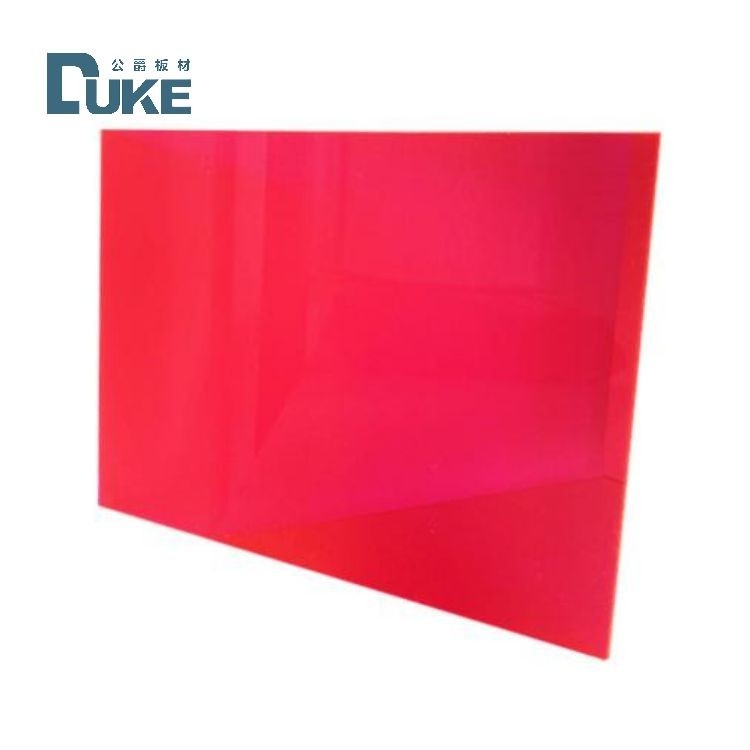 Kháng tia cực tím Fluorescent Transparent Đỏ / Hồng Cast Acrylic Perspex Sheet Cho Quảng cáo
