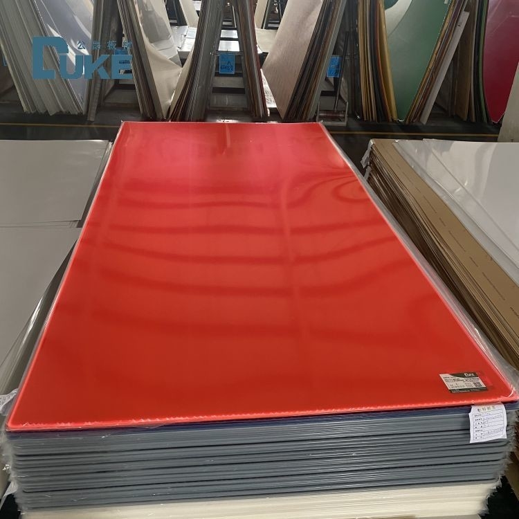 Kháng tia cực tím Fluorescent Transparent Đỏ / Hồng Cast Acrylic Perspex Sheet Cho Quảng cáo