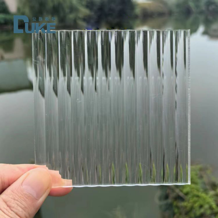 Thiết kế trang trí Lridescent Texture Acrylic Sheet Fluted Clear Textured Acrylic Sheet