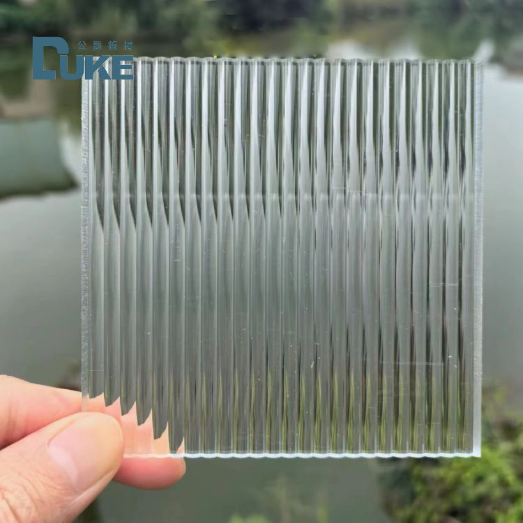 Thiết kế trang trí Lridescent Texture Acrylic Sheet Fluted Clear Textured Acrylic Sheet