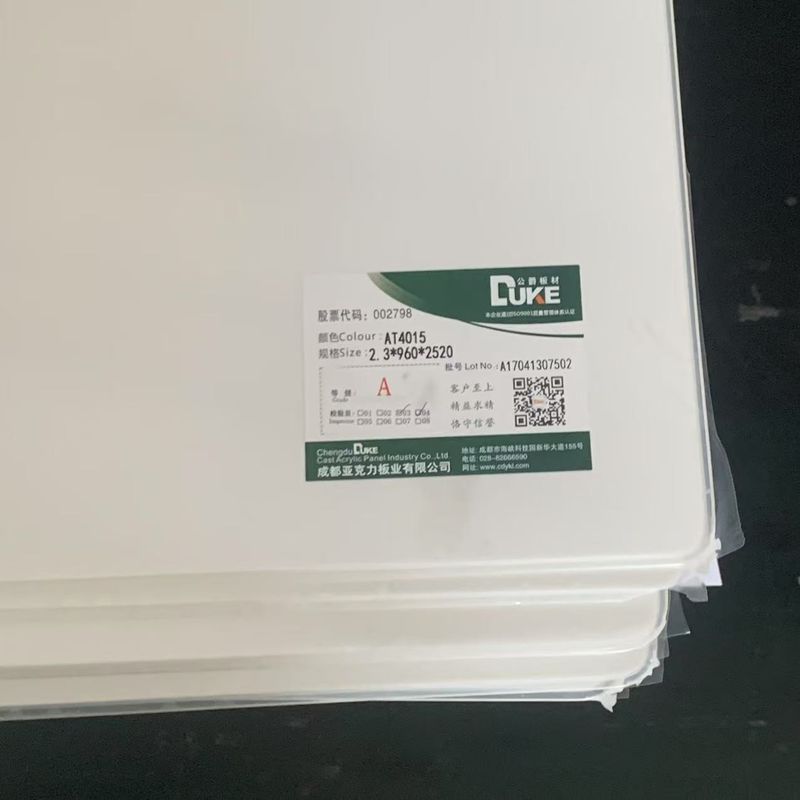Bảng Acrylic Cast màu trắng chất lượng cao PMMA Bảng cắt tùy chỉnh cho sản xuất đồ vệ sinh bồn tắm