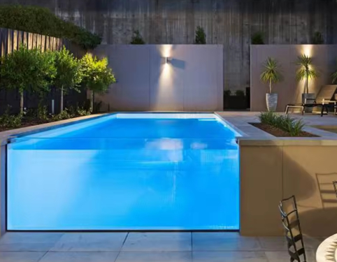 Tường hồ bơi Acrylic trong suốt cỡ lớn tùy chỉnh cho hồ bơi vô cực Khách sạn Biệt thự Khu nghỉ dưỡng