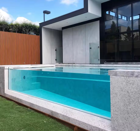 Tường hồ bơi Acrylic trong suốt cỡ lớn tùy chỉnh cho hồ bơi vô cực Khách sạn Biệt thự Khu nghỉ dưỡng