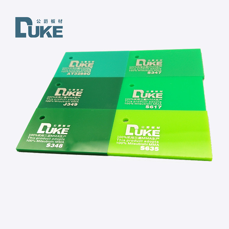 EN263 Bảng Acrylic màu xanh lá cây đúc plexiglass cho hộp đèn